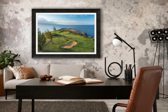 Whispers Of Kapalua - Maui Fine Art Collective - Acrylic, Artwork, Bay Course, Best Wall Artwork, blue, Canvas, clouds, Coast, Golf, Golf Course, green, Hawaii, Hole 16, horizontal, Island, Jared Johnson, Kapalua, Kapalua Golf, maui, Maui Hawaii Fine Art Photography, Maui Hawaii Wall Art, Metal, ocean, open-edition, Prints, rocks, size-16-x-24, size-24-x-36, size-40-x-60, Sunset, Trees, Water, waves, White