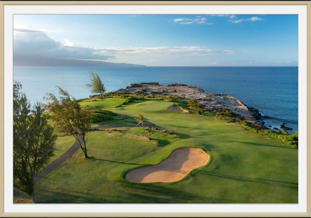 Whispers Of Kapalua - Maui Fine Art Collective - Acrylic, Artwork, Bay Course, Best Wall Artwork, blue, Canvas, clouds, Coast, Golf, Golf Course, green, Hawaii, Hole 16, horizontal, Island, Jared Johnson, Kapalua, Kapalua Golf, maui, Maui Hawaii Fine Art Photography, Maui Hawaii Wall Art, Metal, ocean, open-edition, Prints, rocks, size-16-x-24, size-24-x-36, size-40-x-60, Sunset, Trees, Water, waves, White