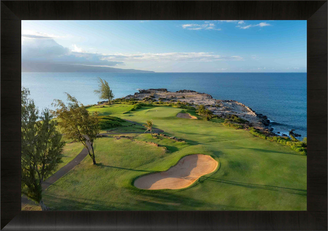 Whispers Of Kapalua - Maui Fine Art Collective - Acrylic, Artwork, Bay Course, Best Wall Artwork, blue, Canvas, clouds, Coast, Golf, Golf Course, green, Hawaii, Hole 16, horizontal, Island, Jared Johnson, Kapalua, Kapalua Golf, maui, Maui Hawaii Fine Art Photography, Maui Hawaii Wall Art, Metal, ocean, open-edition, Prints, rocks, size-16-x-24, size-24-x-36, size-40-x-60, Sunset, Trees, Water, waves, White